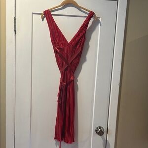 Red Grecian Style Party Dress